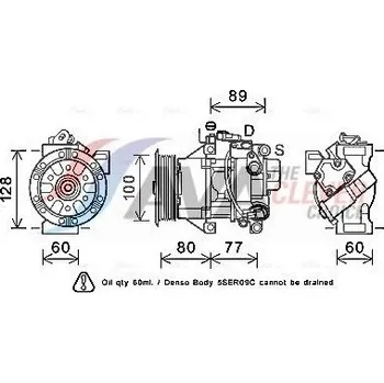 Kompresor klimatizace Kompresor, klimatizace AVA TOAK618