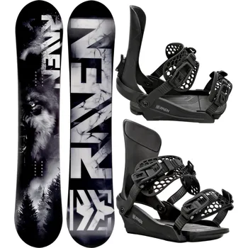 Snowboard RAVEN Snowboard set Raven Lupus + vázání Raven King 154cm ČERNÁ|ŠEDÁ 2023