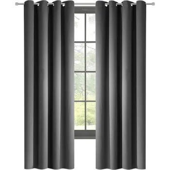 Závěs BytoTex Zatemňovací závěsy Blackout 100% ZG-1, 150 x 250 cm-šedá/grafit