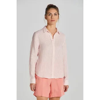 Dámská košile KOŠILE GANT REG LINEN STRIPE SHIRT PEACHY PINK