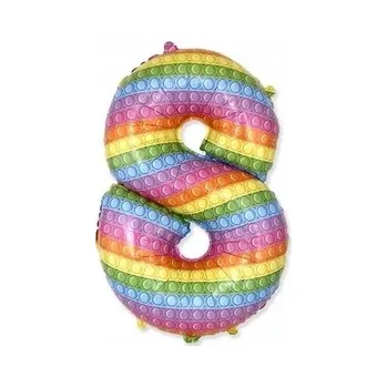 Balónek Foliový balónek Číslice 8 Osm POP IT Narozeniny 85 cm