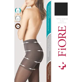 Dámská móda Silonkové punčocháče Fiore Total Slim 40 den M5207 Barva: Černá, Velikost: 3-M