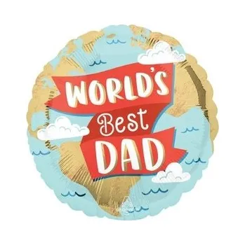 Balónek Fóliový balónek Amscan World's Best Dad 17"