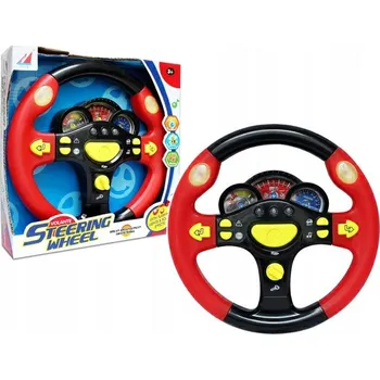 Hračka pro nejmenší INTERAKTIVNÍ VOLANT ZVUKY AUTA SVĚTLO 8278