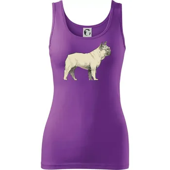 Vintage French bulldog - Dámské tílko - S ( Fialová )