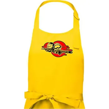 Kuchyňská zástěra Airsoft 2 hráči - Pánská zástěra na vaření - Univerzální velikost ( Žlutá )