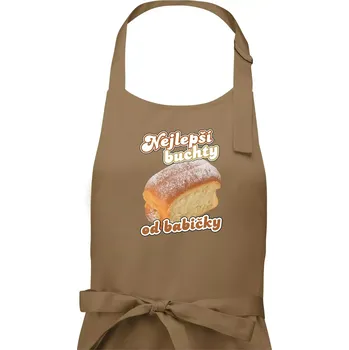 Kuchyňská zástěra Nejlepší buchty od babičky - Dámská zástěra na vaření - Univerzální velikost ( Cappuccino )