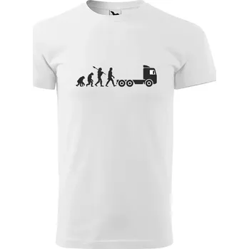 Sablio Tričko s potiskem Evoluce kamioňáka - bílé M