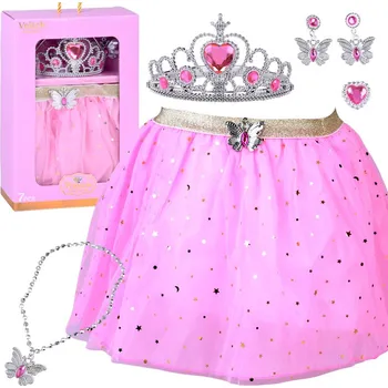 Karnevalový kostým JOKO Kostým Víly Motýlka – růžová sukně a sada šperků