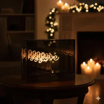 Skleněná dekorace Love, 18 x 14 cm 496289