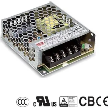 spínaný zdroj MEAN WELL MEANWELL LRS-75-12, průmyslový napájecí spínaný zdroj uzavřený 12V 75W