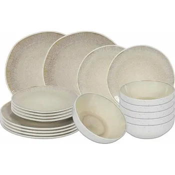 Talíř HIT Jídelní sada talířů 18 ks White Sand HT-24327362