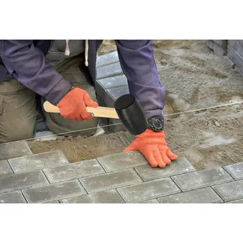 Sada nářadí CROWNMAN Gumové kladivo bez zpětného rázu 250g Dřevěná rukojeť