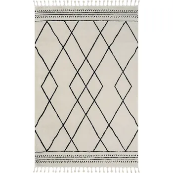 Koberec Kusový koberec Moroccan Desert weiß/schwarz kruh, 140x140 (průměr) kruh, černobílá, ložnice, My Flair - 1 rok na vrácení + DOPRAVA ZDARMA k Vám i zpět