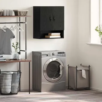 Příborník do zásuvky Nástěnná skříň Černý dub 60 x 31 x 70 cm kompozitní dřevo