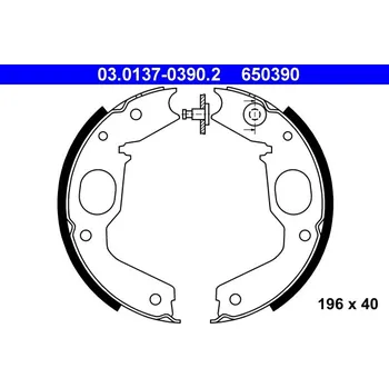 Lanko parkovací brzdy Sada brzdových čelistí parkovací brzdy ATE 03.0137-0390.2