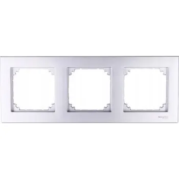 Trojitý Rámeček Schneider Electric stříbrný