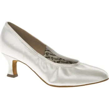 Dámské lodičky Dámské boty na standard Diamant mod.069 bílý satén F5 cm - 24,5