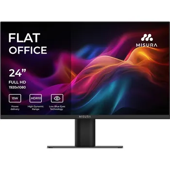 Monitor MISURA 24&quot; LED P23GW24DFI01/ VA/ 1920x1080 (FHD)/ 3000:1/ 4ms/ 250 cd/m2/ HDMI/ DP/ USB-C/ REPRO/ VESA 100x100/ černý