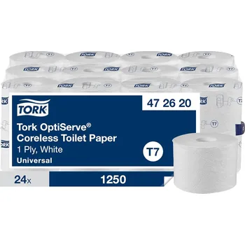 Toaletní papír Tork 472620, jemný bezdutinkový toaletní papír, jednovrstvý, T7