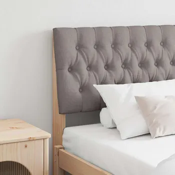 Postel Čalouněné čelo postele Taupe 180 cm Masivní borové dřevo