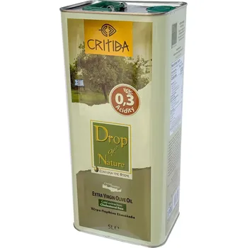 Rostlinný olej CRITIDA Drop of Nature, extra panenský olivový olej, 0,3 kyselost, 5L
