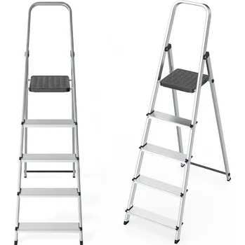Žebřík MODERNHOME Jednostranný hliníkový žebřík 5 stupňů 150 kg