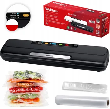 Vakuovačka WEBBER Vakuová svářečka pro balení potravin 110W Příslušenství černá