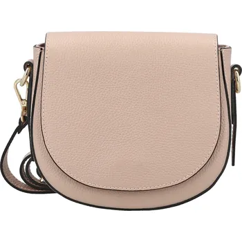 Trendy dámská kožená crossbody kabelka Antigona, starorůžová