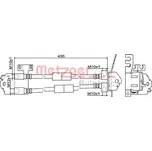Brzdová hadice METZGER 4111557