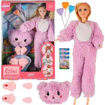 Woopie WOOPIE ROYAL Růžový medvídek Převleková panenka Zábavní park