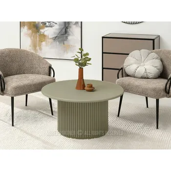 Konferenční stolek Kulatý konferenční stolek ALBAN - zelený