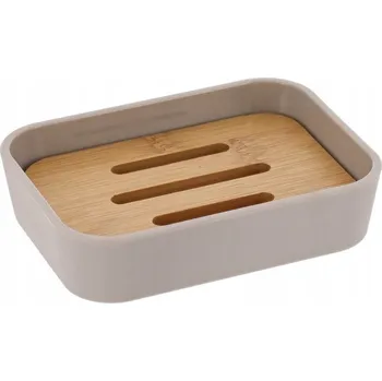 Mýdlenka MÝDLENKA S BAMBUSEM POLYRESIN BÉŽOVÁ DO KOUPELNY CALMA