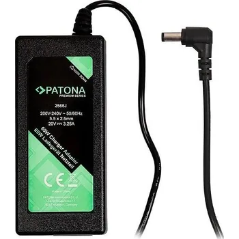 Adaptér k notebooku PATONA napájecí adaptér k ntb/ 20V/3,25A 65W/ konektor 5,5x2,5mm/ FUJITSU-SIEMENS PREMIUM/ délka kabelu 2,5 m