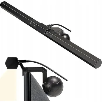 Lampička LED Lampa na Notebook s Klipem, Regulace Barvy Světla, na Monitor nebo Stůl