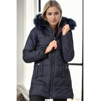 Z9668 DEWBERRY WOMEN&#039;S COAT-NAVY BLUE dewberry modrá 3468499