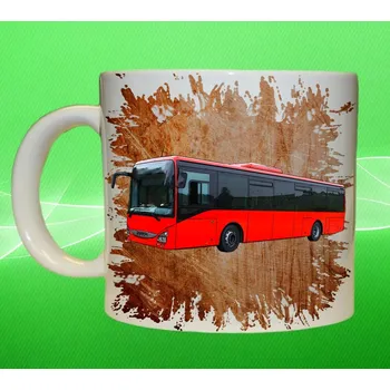 hrnek s autobusem red IVECO Crossway LE oranžový 550 ml