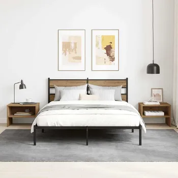 Noční stolek Noční skříňka dub artisan 40 x 40 x 30 cm Kompozitní dřevo