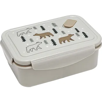 Svačinový box Plastový svačinový box s ventilem KITCHISIMO 830ml medvídek