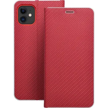 Pouzdro na mobilní telefon OEM Pouzdro Forcell Luna Carbon APPLE IPHONE 11 červené