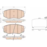 Sada brzdových destiček, vždy 4 kusy v sadě TRW GDB3553