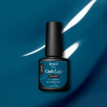 Lak na nehty ENII NAILS Gel lak Ceramic 49 Deep Ocean - gelový lak bez HEMA, 5 ml