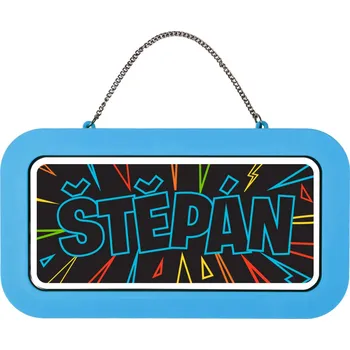 Party dekorace Neonová cedulka se jménem - Štěpán
