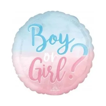 Balónek Fóliový balónek Amscan Boy or Girl 45 cm