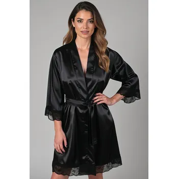 Dámský erotický župan Dámský župan Vivisence 5032 Barva: Černá, Velikost: XL