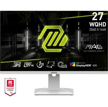 Monitor MSI Gaming MAG 274QRFW/ 27"/ 2560 x 1440/ IPS/ 1ms/ 180Hz/ 400cd/m2/ 1000:1/ HDMI/ DP/ VESA/ bílý