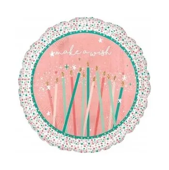 Balónek Fóliový balónek Amscan Make A Wish 18"