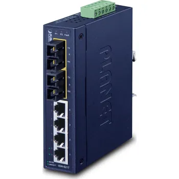 Switch Planet ISW-621T neřízené síťové připojení L2 Fast Ethernet (10/100) Černá