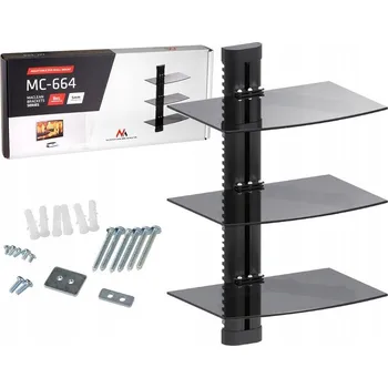 police Nástěnná police Maclean Držák na DVD MC-664