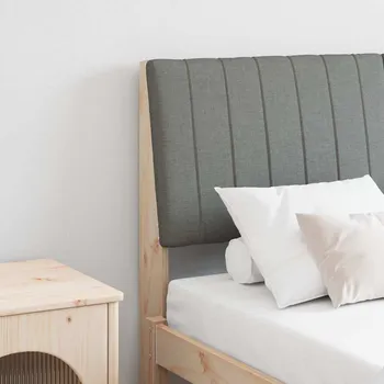 Čalouněné čelo postele Tmavě šedá 140 cm Masivní borové dřevo